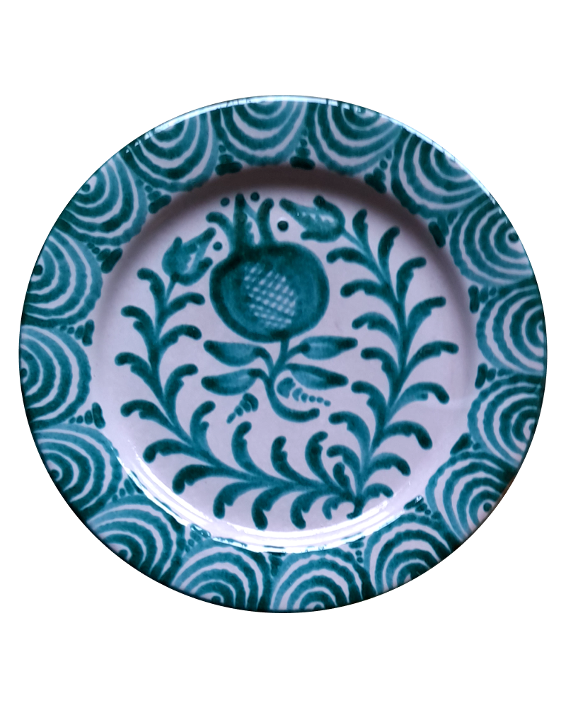Granada Fajalauza Plate in Green — CASA PLETÓRICA — Handmade